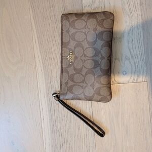Coach Tan Signature Wristlet